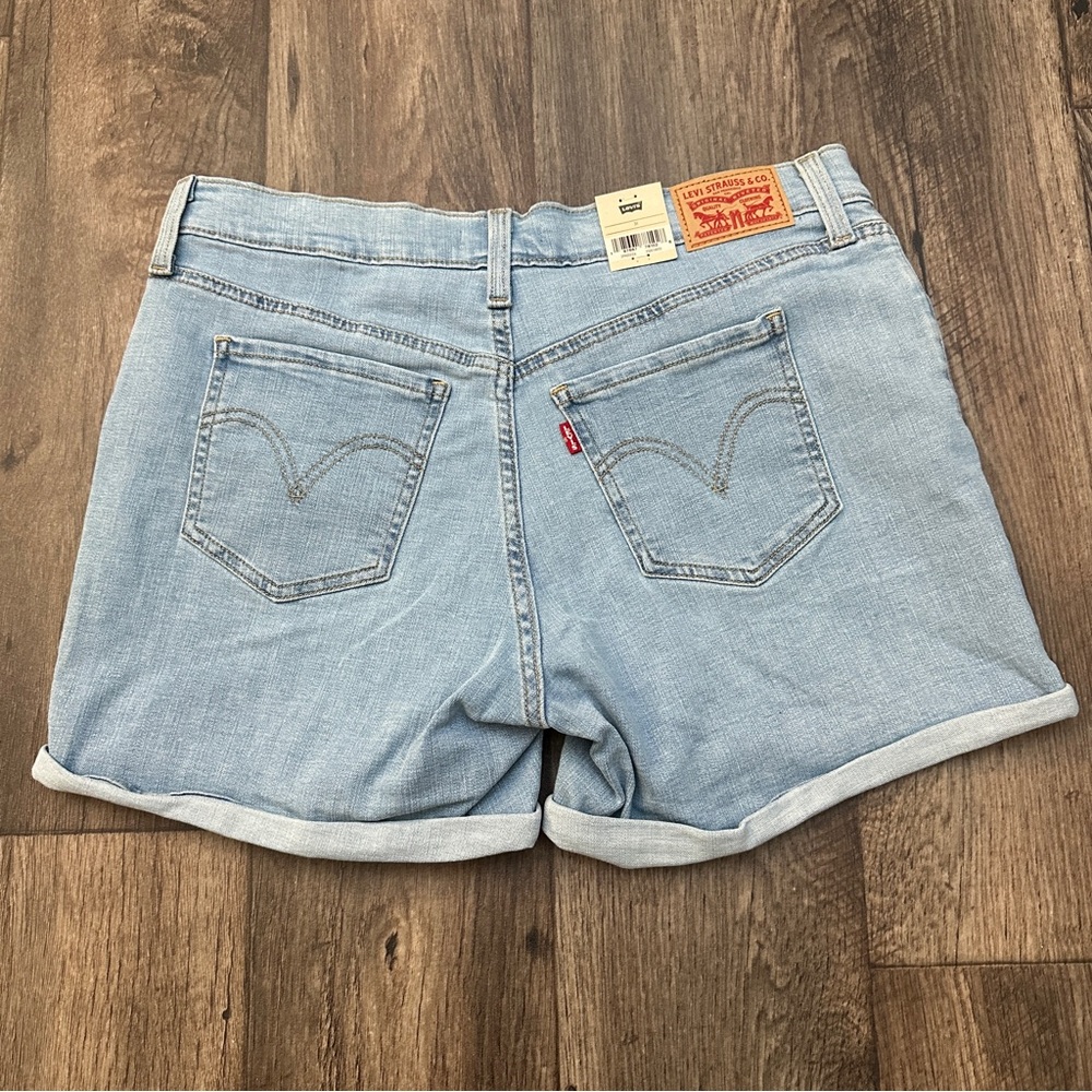 Levi's Mid Length Jean Shorts Women's Size 31 Blue Denim - Picture 10 of 11